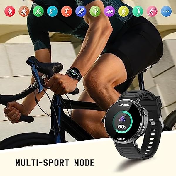 Reloj inteligente Ultra Hombre mujer con llamadas y WhatsaApp (recibir/hacer llamada),1,52" redonda pantalla HD fitness tracker con Monitor Sueño,smartwatch con 120 Deportes Modos para Android iOS